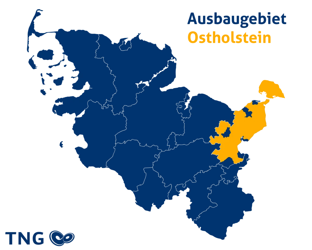 Ostholstein Ausbaugebiet der TNG Stadtnetz 